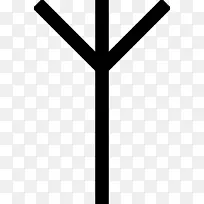阿尔吉斯老福萨克符文古老的北欧象征