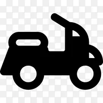 摩托车Vespa驾驶执照电脑图标-滑板车