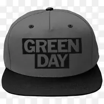 棒球帽子绿日标志-棒球帽