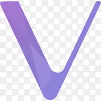 Vechain徽标连加密货币比特币