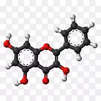 黄酮醇槲皮素黄酮多酚三维球