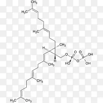 {(1r，2r，3r)-2-[(3e)-4，8-dimethylnona-3，7-dien-1-yl]-2-methyl-3-[(1e，5e)-2，6，10-trimethylundeca-1，5，9-trien-1-yl]cyclopropyl}methyl三磷酸二氢法尼基焦磷酸酯角甾醇角鲨烯