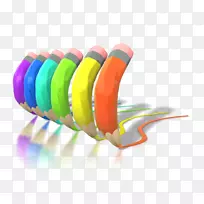 彩色铅笔动画彩虹-动画