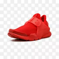 红色耐克袜子鞋运动鞋-耐克