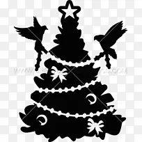 杉木圣诞装饰云杉圣诞树轮廓-圣诞树