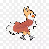红狐卡通喙尾夹艺术-鸟精灵