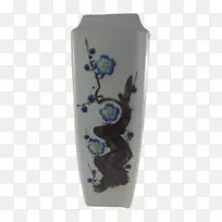 花瓶蓝白陶瓷钴蓝花瓶