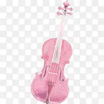 小提琴大提琴中提琴粉红乐器小提琴