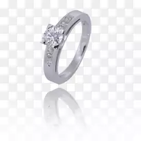 银结婚戒指身饰-银