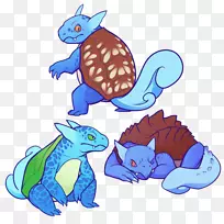 Pokémon pikachu扇子艺术-普通海龟