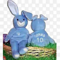 复活节兔子复活节篮子填充动物和可爱的玩具-兔子