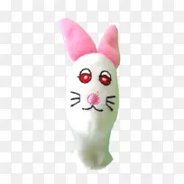 复活节兔子毛绒玩具和可爱玩具毛绒胡须-复活节