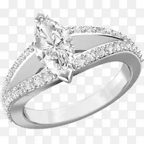 婚戒订婚戒指丝状珠宝戒指