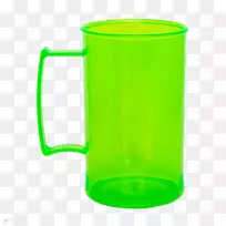 杯状绿色聚塑料玻璃长ı砂