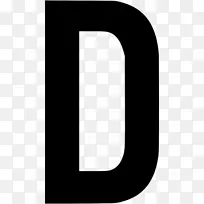 字母板电脑图标徽标黑字.字母d