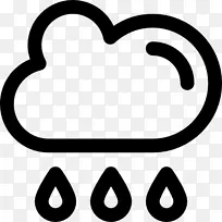 雨电脑图标云符号天气雨点图标