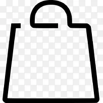 电脑图标神秘购物袋和手推车购物袋图标