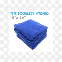 毛巾、超细纤维织物、极性羊毛.蓝色毛巾