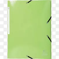 文件夹A4绿色纸板-透明纸