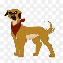 犬种，小狗，黑嘴，幼犬，伴犬鼻子-粉笔画