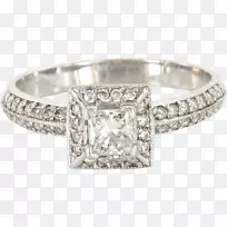 结婚戒指，钻石切割，光环