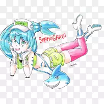 智人卡通画人鱼-美人鱼