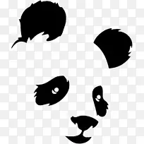 大熊猫墙贴熊贴纸-丛林模板