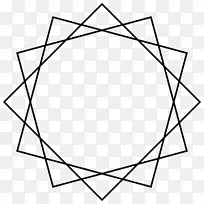 星形多边形十二角内角几何.多边形形状