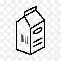 牛奶瓶有机食品电脑图标-牛奶