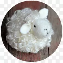 毛绒动物和可爱的玩具鼻子毛绒可爱的羊