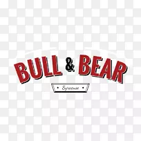公牛和熊酒吧标志公牛和熊路屋公牛和熊火炉餐饮业-公牛和熊