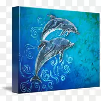 海豚甲壳动物手提包艺术-海豚