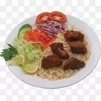 切碎炒面条，泰国素食菜，中东菜-肉