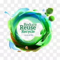 废物回收再利用废纸-保护地球