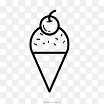 冰淇淋锥画着色书-康诺冰淇淋