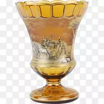花瓶玻璃马车艺术花瓶
