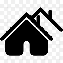 住宅建筑商业电脑图标-家庭