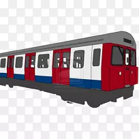 伦敦地铁车厢列车快速过境铁路运输列车