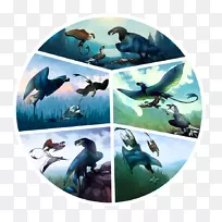 海豚动物群海洋生物-海豚