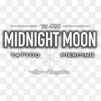 品牌午夜月亮纹身和警报器身体穿孔奥迪标志-月亮纹身