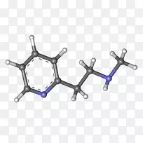 球棒模型化合物分子空间填充模型橙色1