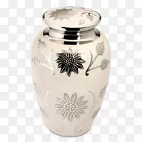陶瓷黄铜花瓶