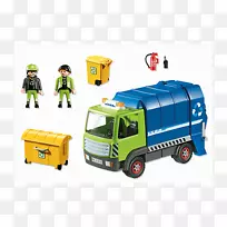 模型汽车Playmobil玩具垃圾箱和废纸篮玩偶屋-玩具