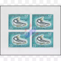 邮票动物海洋字体-肯块