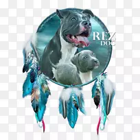 波士顿小猎犬水彩画艺术版画-狗罩