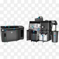 惠普(Hewlett-Packard)3D打印机模型和喷墨倍数.平板印刷