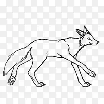 红狐犬繁殖线艺术动物-狗