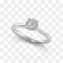 订婚戒指钻石珠宝金平面圈