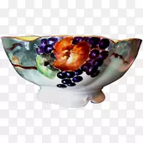 陶瓷碗餐具.手绘葡萄