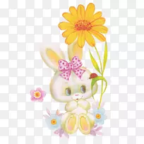 花设计复活节兔子切花